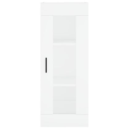 Висок шкаф, бял, 34,5x34x180 см, инженерно дърво