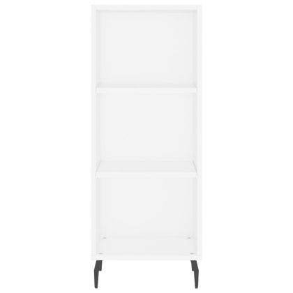 Висок шкаф, бял, 34,5x34x180 см, инженерно дърво