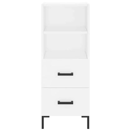 Висок шкаф, бял, 34,5x34x180 см, инженерно дърво