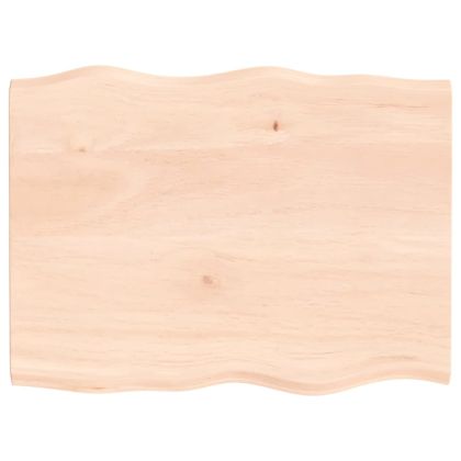 Плот за маса 80x60x2 см необработено масивно дърво дъб жив ръб