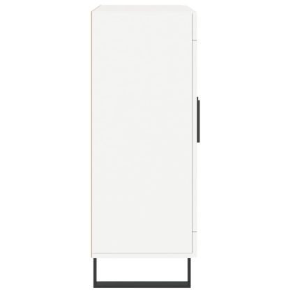 Сайдборд, бял, 69,5x34x90 см, инженерно дърво