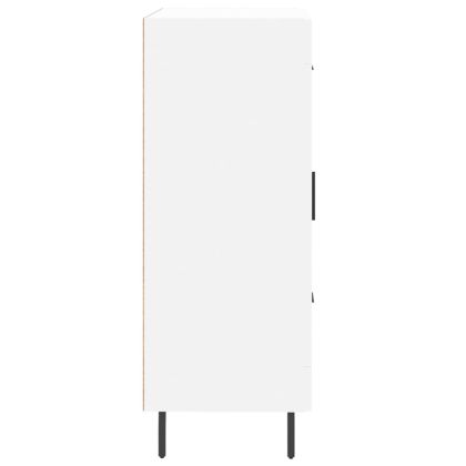 Сайдборд, бял, 69,5x34x90 см, инженерно дърво