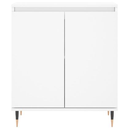 Сайдборд, бял, 60x35x70 см, инженерно дърво
