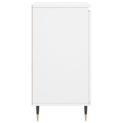 Сайдборд, бял, 60x35x70 см, инженерно дърво