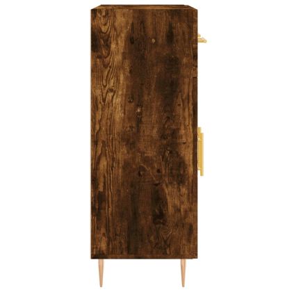 Сайдборд, опушен дъб, 69,5x34x90 см, инженерно дърво