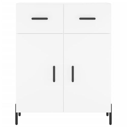 Сайдборд, бял, 69,5x34x90 см, инженерно дърво