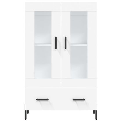 Висок шкаф, бял, 69,5x31x115 см, инженерно дърво