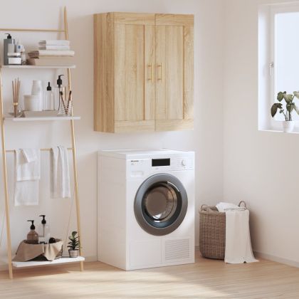 Стенен шкаф дъб сонома 69,5x34x90 см инженерно дърво