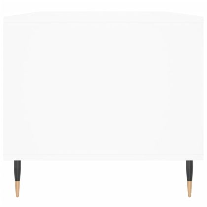 Кафе маса, бяла, 90x49x45 см, инженерно дърво