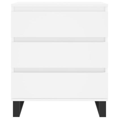 Сайдборд, бял, 60x35x70 см, инженерно дърво