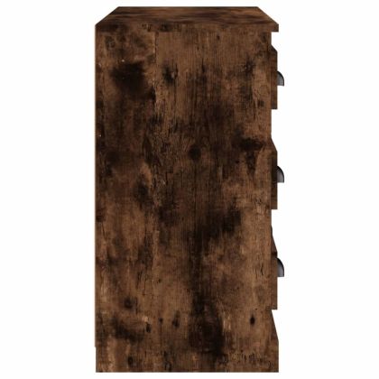 Сайдборд, опушен дъб, 70x35,5x67,5 см, инженерно дърво