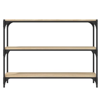 Библиотека дъб сонома 100x33x70,5 см, инженерно дърво и стомана