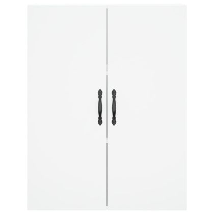 Висок шкаф, бял, 69,5x34x180 см, инженерно дърво