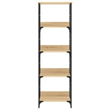 Библиотека дъб сонома 50x33x153 см инженерно дърво и желязо