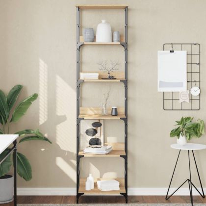 Библиотека, дъб Сонома, 50x33x188,5 см, инженерно дърво