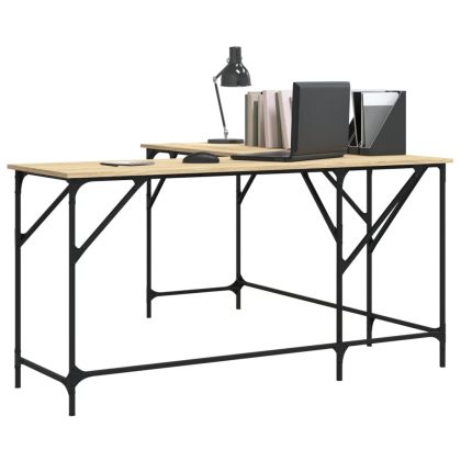 Бюро, дъб сонома, 149x149x75 см, инженерно дърво