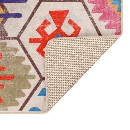 Перящ се килим многоцветен 80x150 см противоплъзгащ