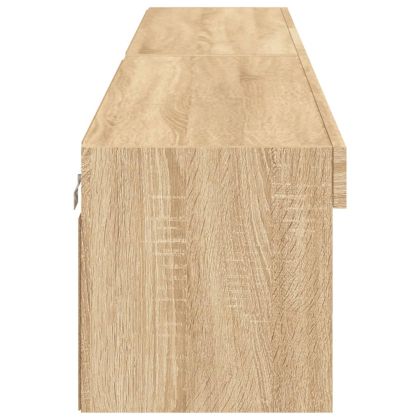 ТВ шкафове с LED осветление 2 бр дъб сонома 100x30x30 см