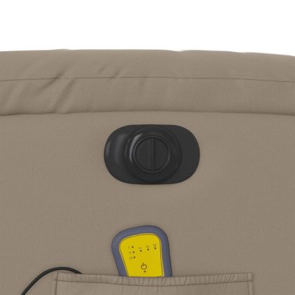 Електрически масажен реклайнер стол, капучино, изкуствена кожа