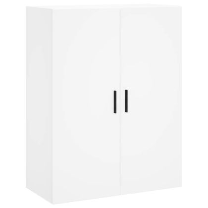 Висок шкаф, бял, 69,5x34x180 см, инженерно дърво