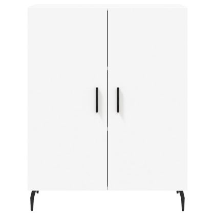 Висок шкаф, бял, 69,5x34x180 см, инженерно дърво