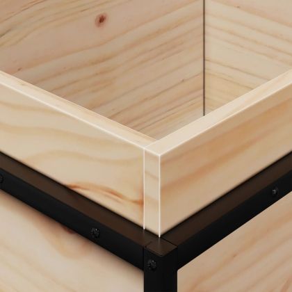 Градинска кашпа, 100x40x50 см, масивна борова дървесина