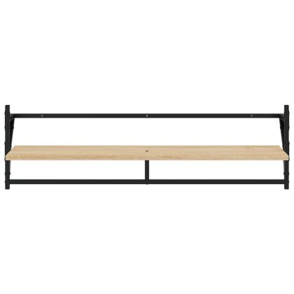 Комплект рафтове за стена 6 части дъб сонома инженерно дърво