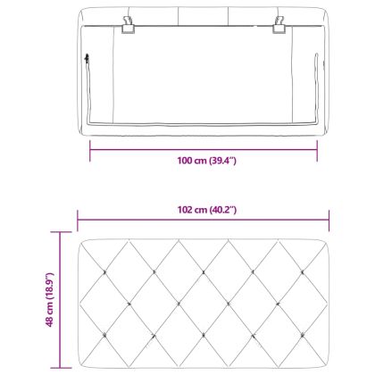 Мека табла за легло, розова, 100 см, кадифе