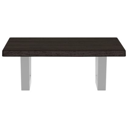 Стенен рафт за мивка, стомана и масивно дърво дъб