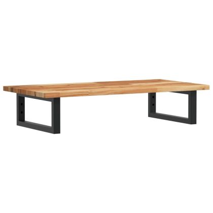 Стенен рафт за мивка, стомана и масивно дърво акация