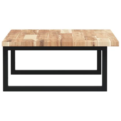 Стенен рафт за мивка, стомана и масивно дърво акация