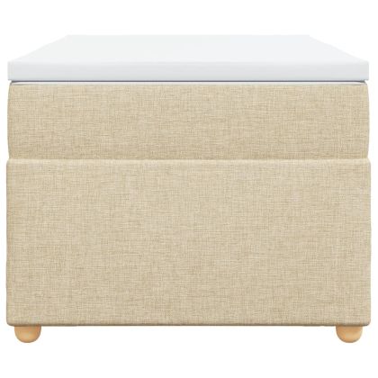 Боксспринг легло с матрак, кремава, 80x200 см, плат