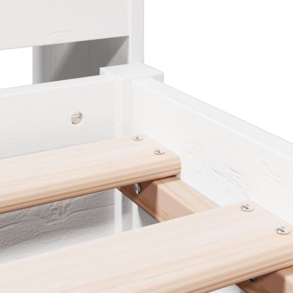 Легло с етажерка за книги, без матрак, 180x200 см, бор масив