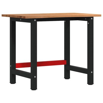 Работна маса светлокафяв 100x60x81,5 см дъб масив