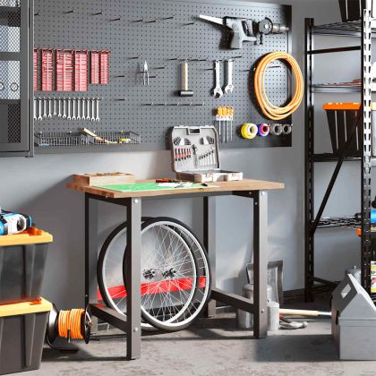 Работна маса светлокафяв 100x60x81,5 см дъб масив