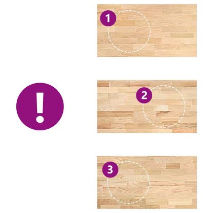 Кухненски работен плот, 120x63,5x4 см, дъб масив, правоъгълна