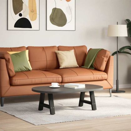 Крака за масичка за кафе, А-образни, 2 бр., черни, 30 x (30-31) см, стомана