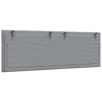 Мека табла за легло Hanko, светлосива, 120 см, плат