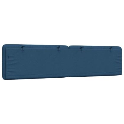 Мека табла за легло, синя, 200 см, плат