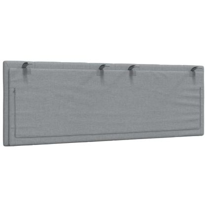 Мека табла за легло Hanko, светлосива, 140 см, плат