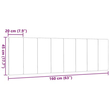Мека табла за легло Hanko, кремава, 160 см, плат