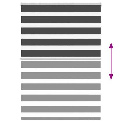 Зеброва щора черна 100x150 см ширина на плата 95,9 cm полиестер