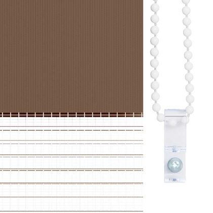 Зеброва щора кафяв 100x150 см ширина на плата 95,9 cm полиестер