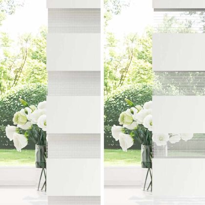 Зеброва щора бял 150x200 см ширина на плата 145,9 см полиестер