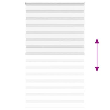 Зеброва щора бял 120x200 см ширина на плата 115,9 см полиестер