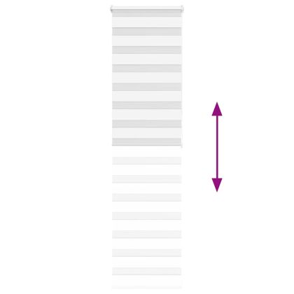 Зеброва щора бял 55x200 см Ширина на плата 50,9 см Полиестер