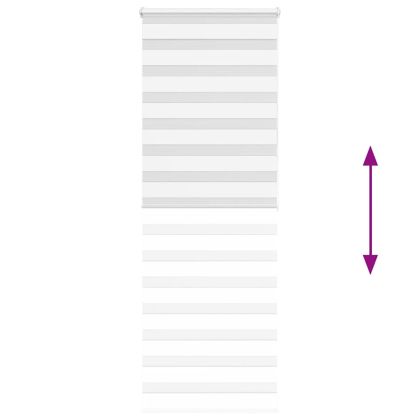 Зеброва щора бял 90x200 см ширина на плата 85,9 cm полиестер