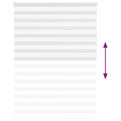 Зеброва щора бял 160x200 см ширина на плата 155,9 см полиестер