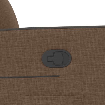 Изправящ реклайнер стол, кафяв, текстил