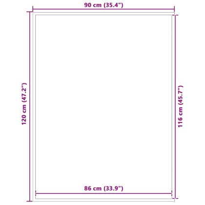 Изтривалка, кафява, 90x120 см